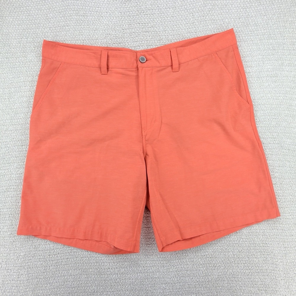 Southern Tide T3 Gulf Shorts Mens 40 Orange Performance Stretch Wicking Golf